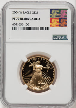 2004-W $25 Half-Ounce Gold Eagle NGC PF70 (506402062)
