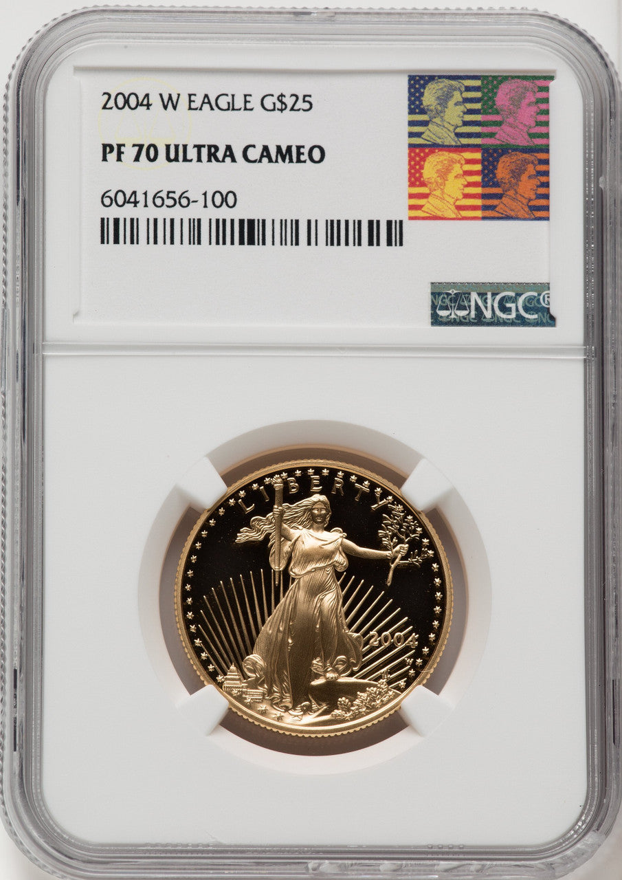 2004-W $25 Half-Ounce Gold Eagle NGC PF70 (506402062)