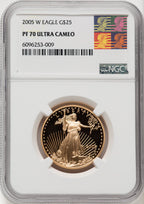 2005-W $25 Half-Ounce Gold Eagle NGC PF70 (506402060)