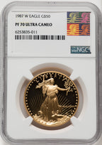 1987-W $50 One-Ounce Gold Eagle NGC PF70 (506402082)