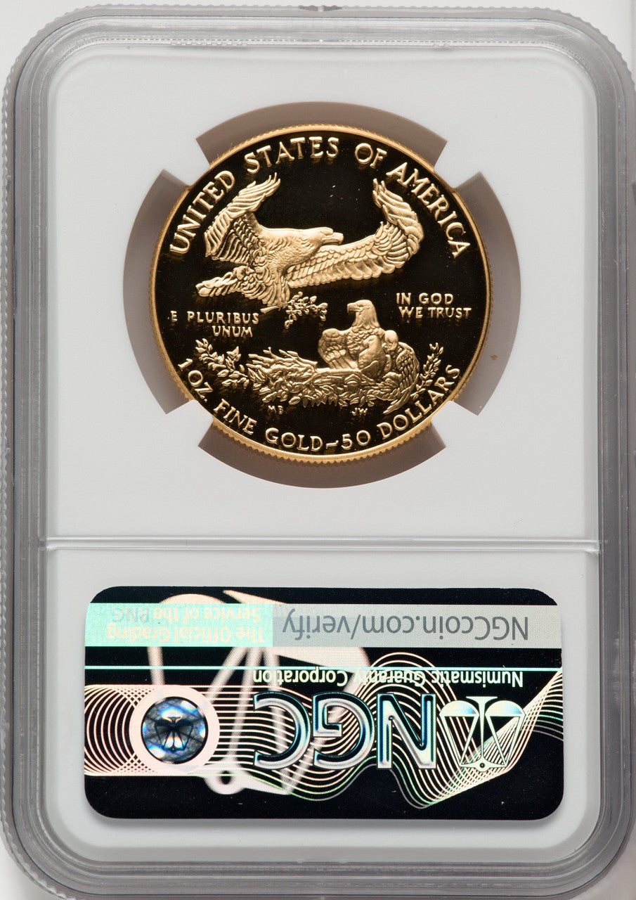 1987-W $50 One-Ounce Gold Eagle NGC PF70 (506402082)