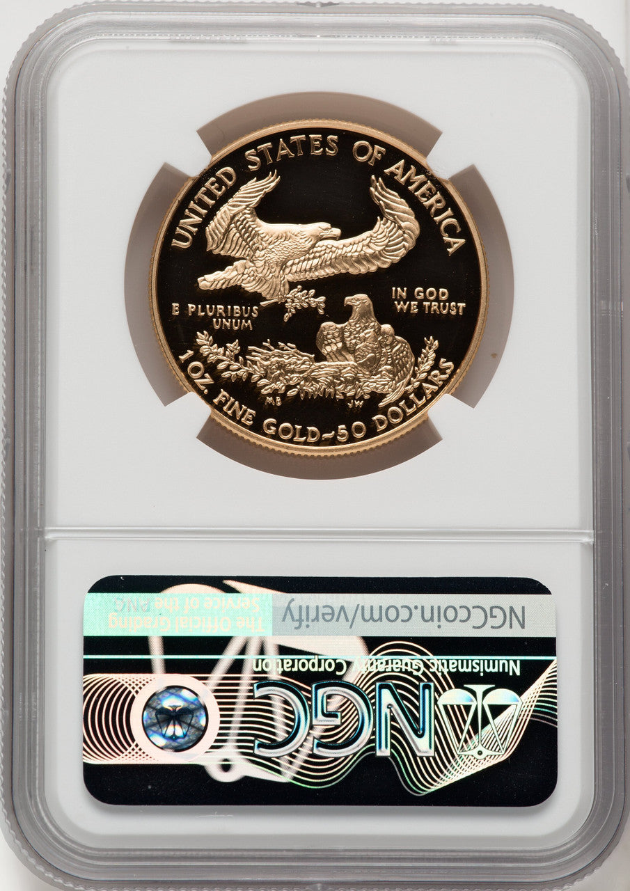 2000-W $50 One-Ounce Gold Eagle NGC PF70 (506402088)