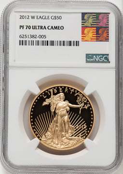 2012-W $50  Gold Eagle NGC PF70 Reagan Label