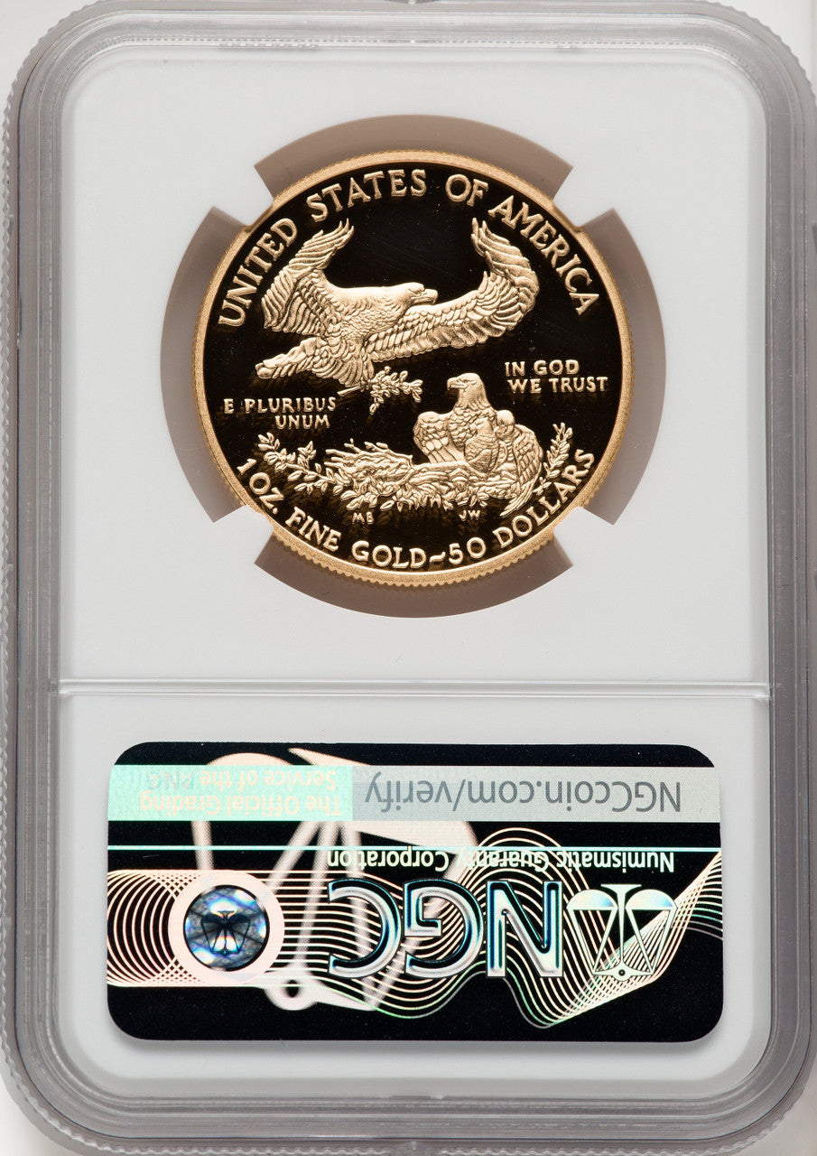 2014-W $50 Gold Eagle NGC PF70 Reagan Label