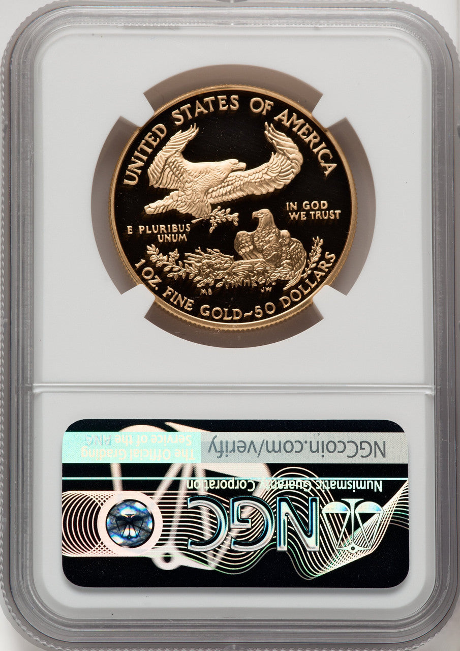 2005-W $50 One-Ounce Gold Eagle NGC PF70 (506402081)