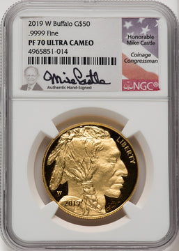 2019-W 1 Oz American Buffalo NGC PF70 Castle