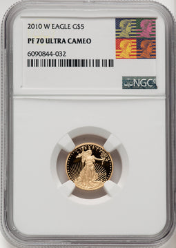 2010-W $5 Gold Eagle NGC PF70 Reagan Label