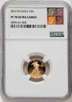 2012-W $5 Gold Eagle NGC PF70 Reagan Label