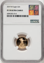 2019-W 1/10 Gold Eagle NGC PF70 Reagan Label