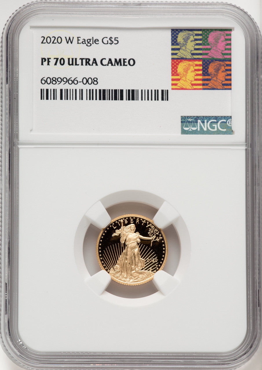 2020-W 1/10 Ounce Gold Eagle NGC PF70
