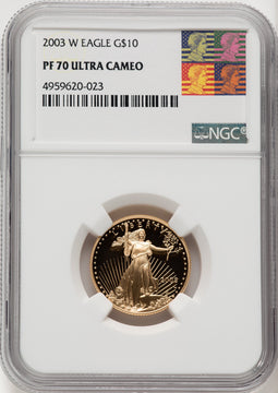 2003-W $10 Quarter-Ounce Gold Eagle NGC PF70 (506402034)