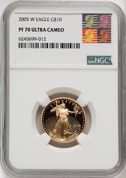 2005-W $10 Quarter-Ounce Gold Eagle NGC PF70 (506402035)