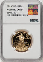 2015-W $25 Gold Eagle NGC PF70 Reagan Label