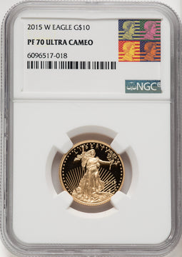2015-W $10 Gold Eagle NGC PF70 Reagan Label
