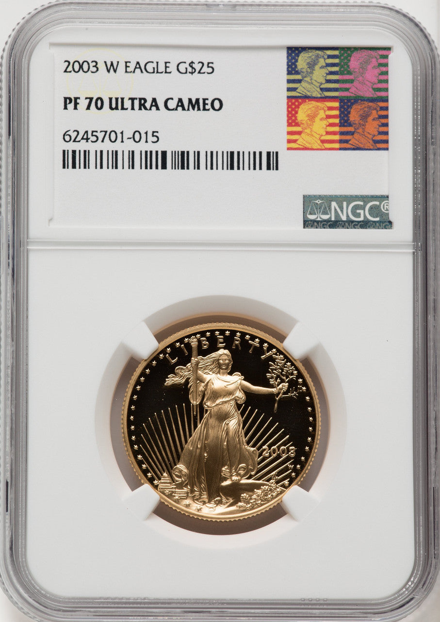 2003-W $25 Half-Ounce Gold Eagle NGC PF70 (506402063)