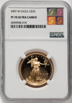 2007-W $25 Gold Eagle NGC PF70 Reagan Label