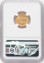 1862 $2.50 Liberty Quarter Eagle NGC MS61 (769738001)