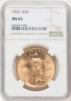 1923 $20 Saint-Gaudens Double Eagle NGC MS65 (769738038)