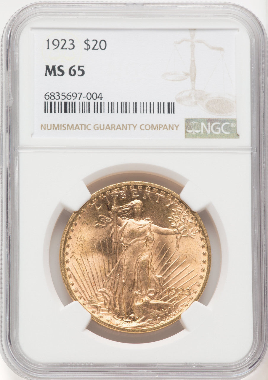 1923 $20 Saint-Gaudens Double Eagle NGC MS65 (769738038)