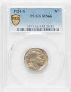 1931-S 5C Buffalo Nickel PCGS MS66 (769236053)