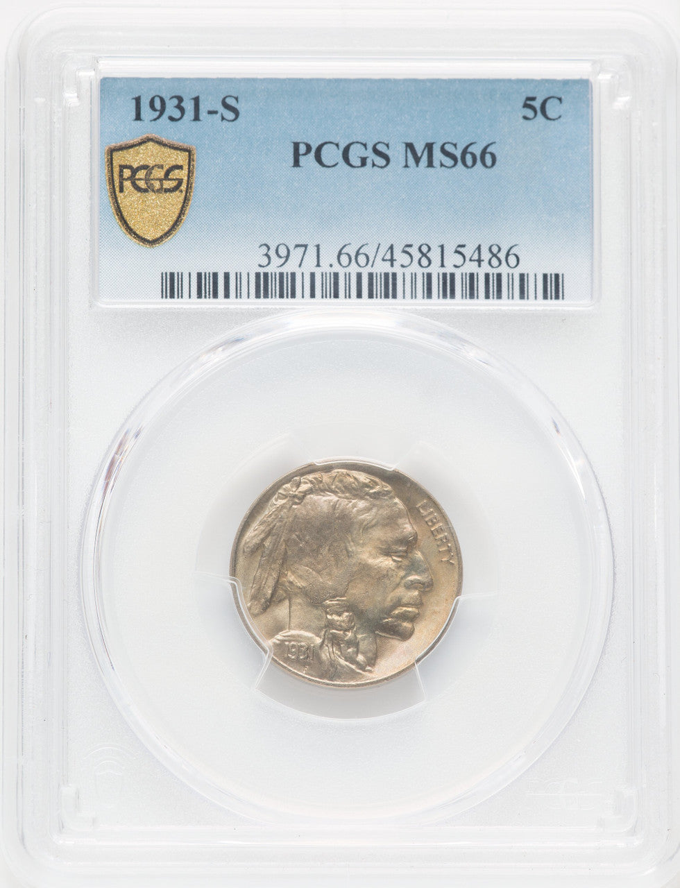 1931-S 5C Buffalo Nickel PCGS MS66 (769236053)