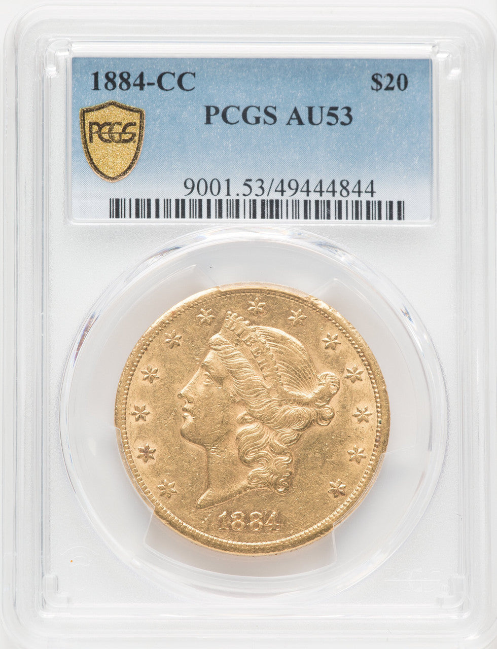 1884-CC $20 Liberty Double Eagle PCGS AU53 (769236132)