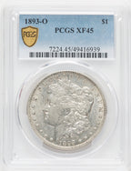 1893-O Morgan Dollar PCGS XF45