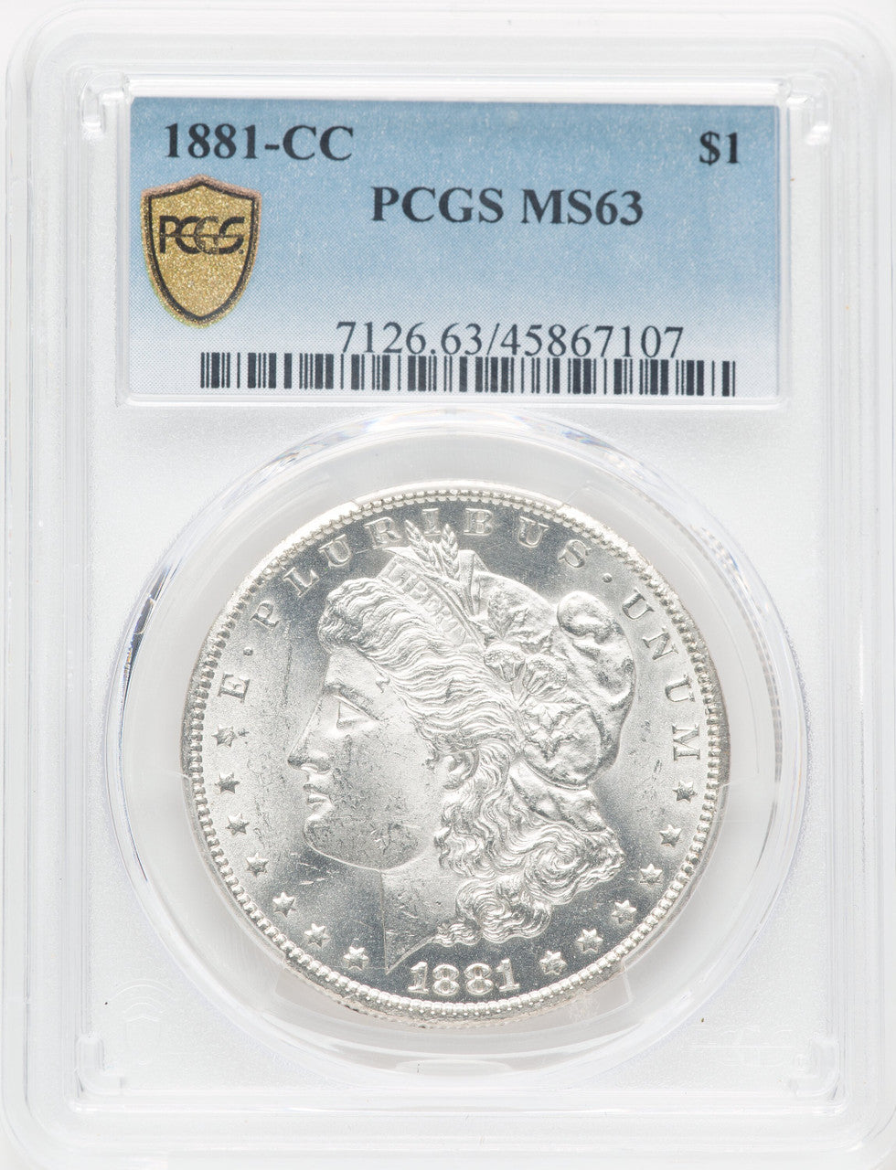 1881-CC Morgan Dollar PCGS MS63