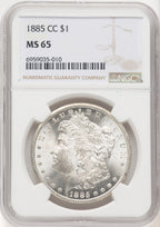 1885-CC Morgan Dollar NGC MS65