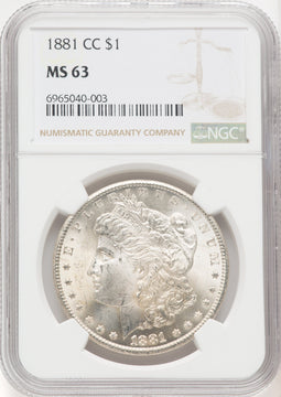 1881-CC Morgan Dollar NGC MS63 (769266009)