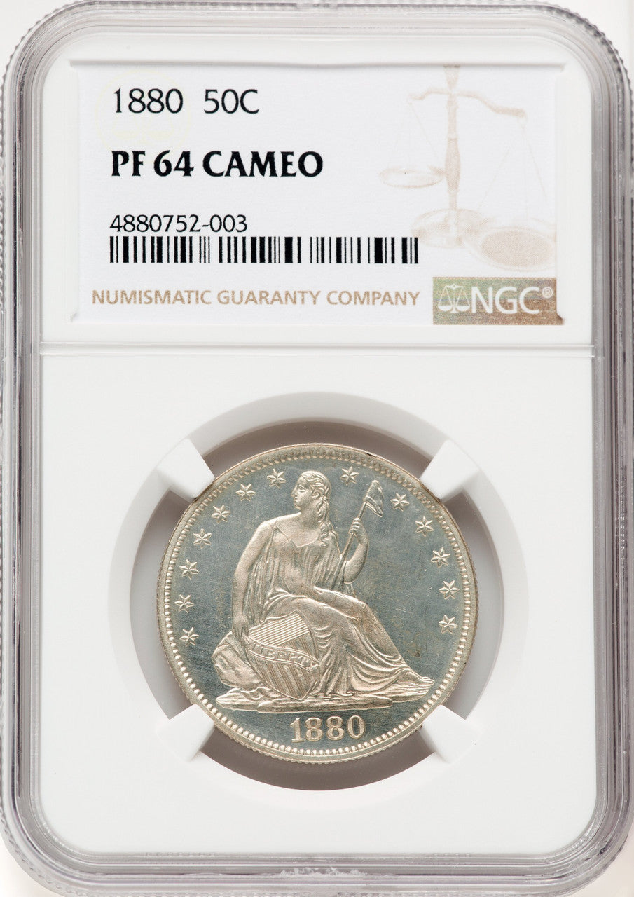 1880 50C CA Proof Seated Half Dollar NGC PR64