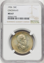 1936 50C Cincinnati Commemorative Silver NGC MS67 (769758004)