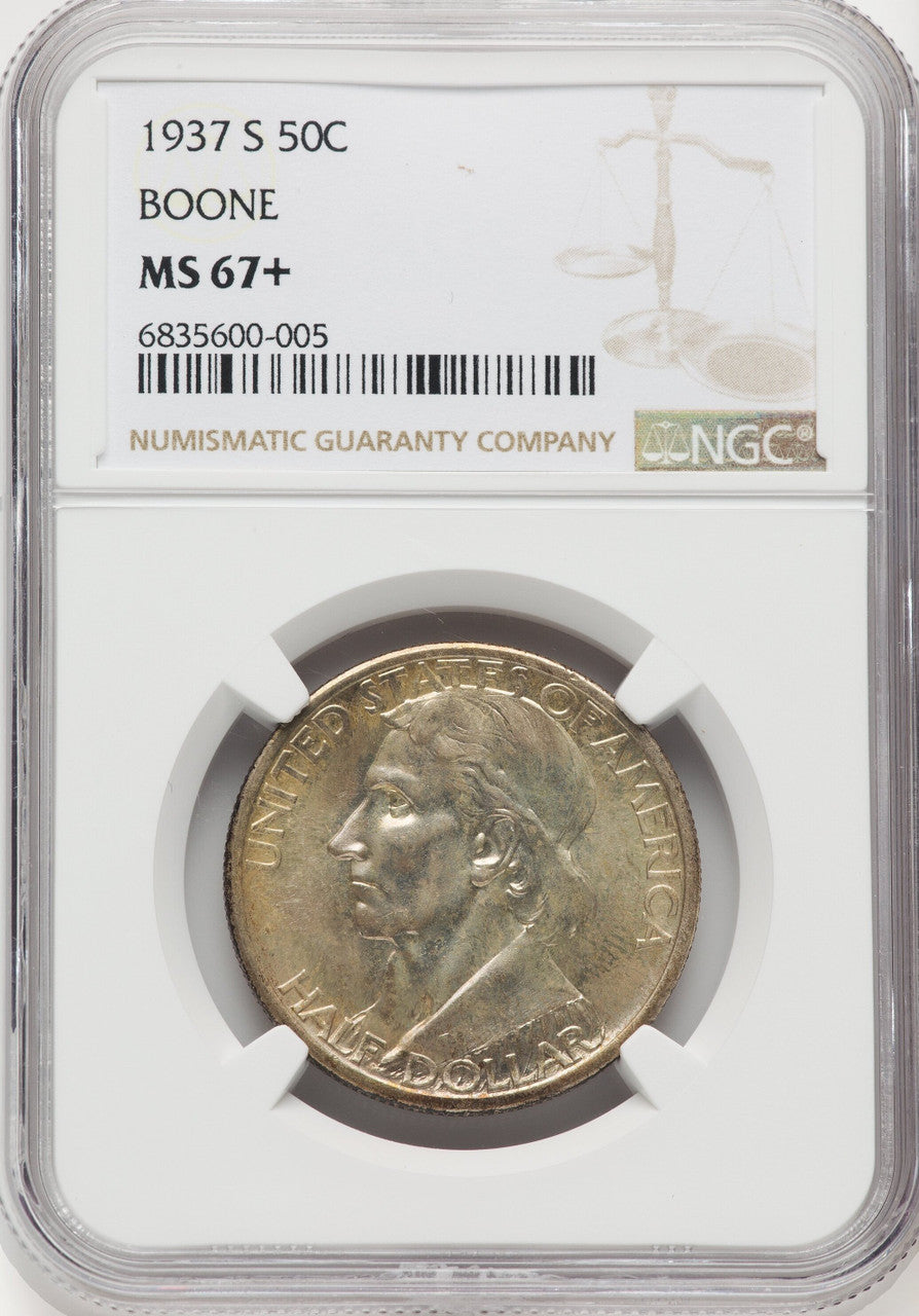 1937-S 50C Boone Commemorative Silver NGC MS67+ (769758002)