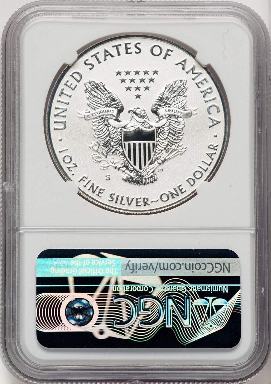 2019-S Silver Eagle Enhanced Reverse Proof NGC PF70 Trolly label