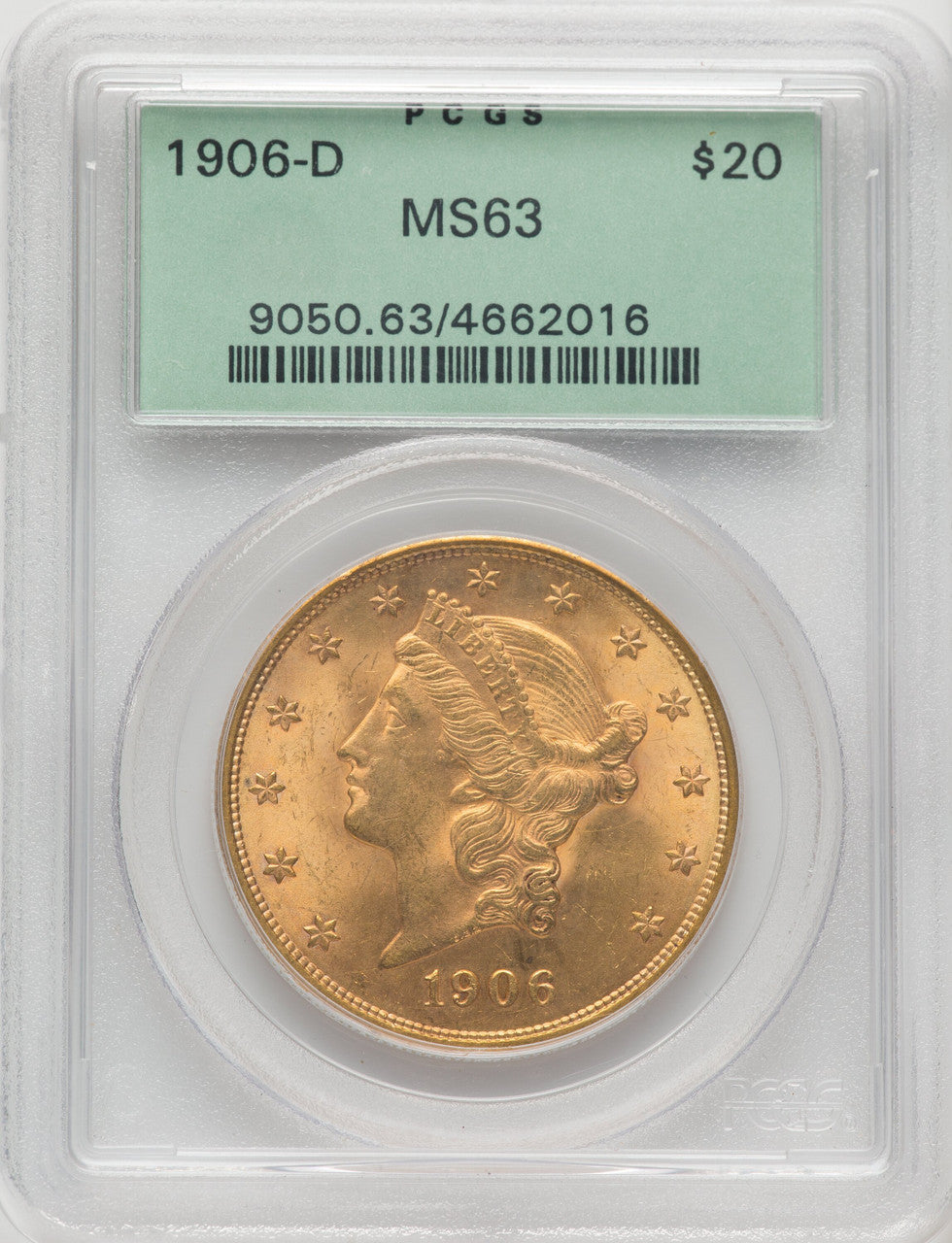1906-D $20 Liberty Double Eagle PCGS MS63 (769198025)