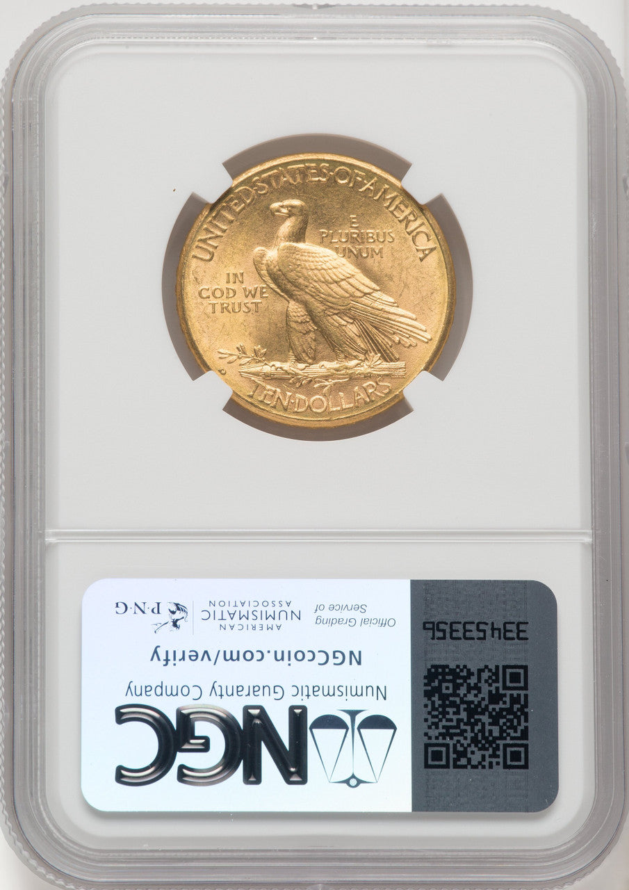 1910-D $10 Indian Eagle NGC MS62 (177074009)