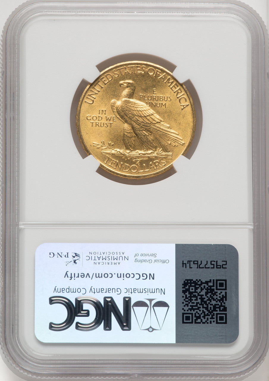 1908 $10 MOTTO Indian Eagle NGC MS65 (572073001)