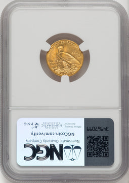 1908 $2.50 Indian Quarter Eagle NGC MS65+ (767261017)