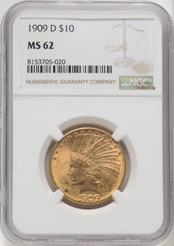 1909-D $10 Indian Eagle NGC MS62 (171424042)