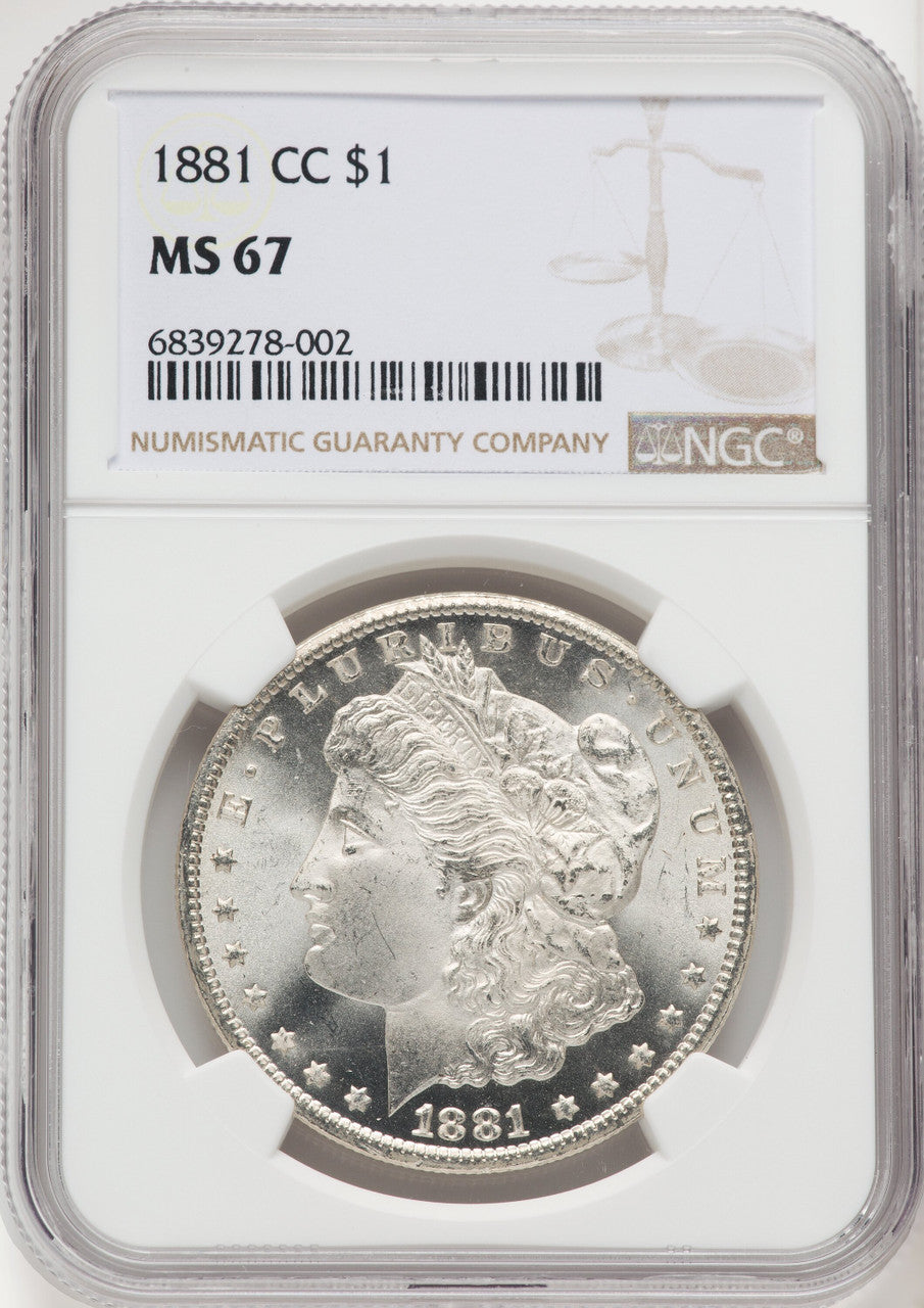 1881-CC Morgan Dollar NGC MS67