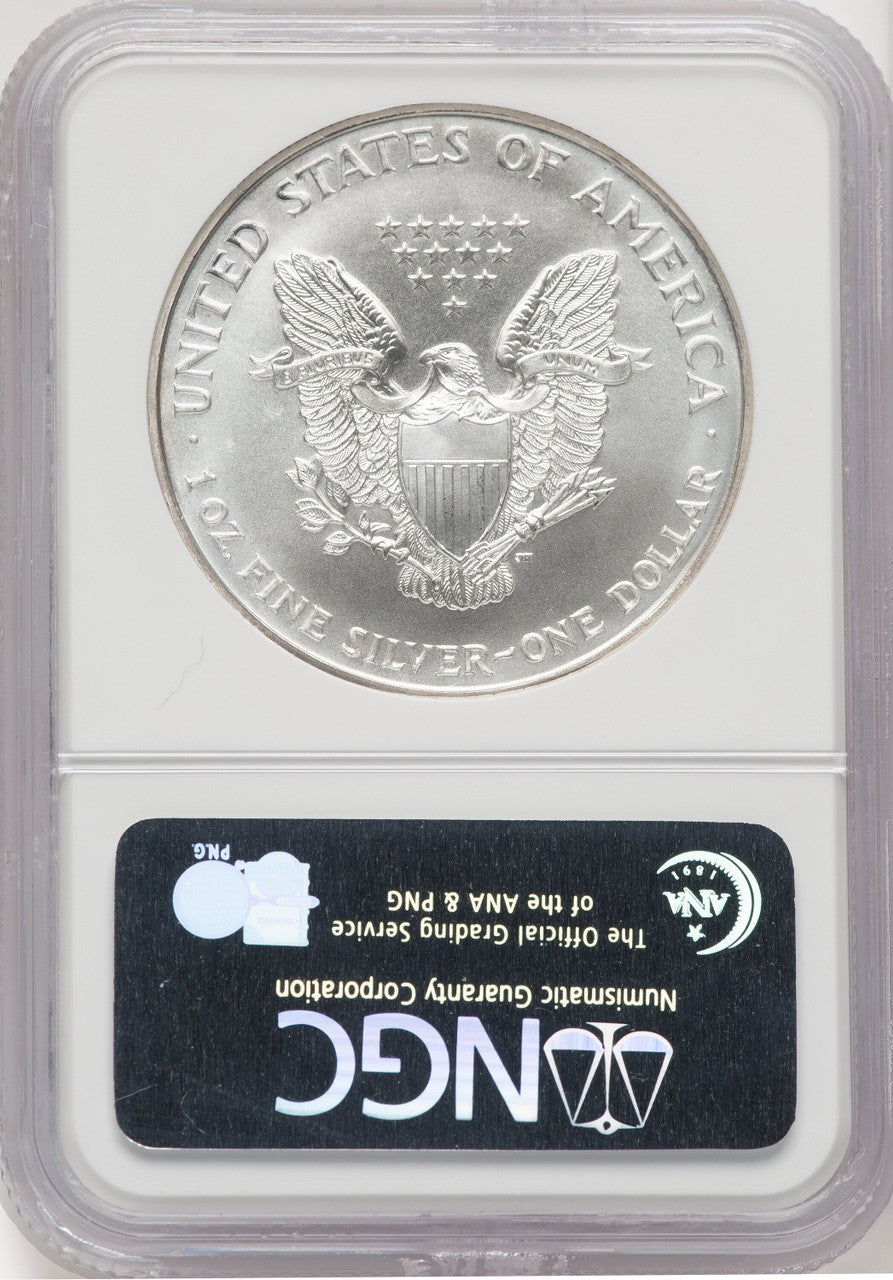 1994 S$1 Silver Eagle Brown Label NGC MS70