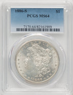 1886-S $1 Morgan Dollar PCGS MS64 (769755031)