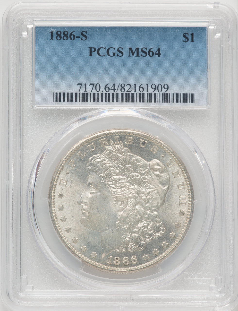 1886-S $1 Morgan Dollar PCGS MS64 (769755031)