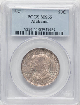 1921 50C Alabama Commemorative Silver PCGS MS65 (769772001)
