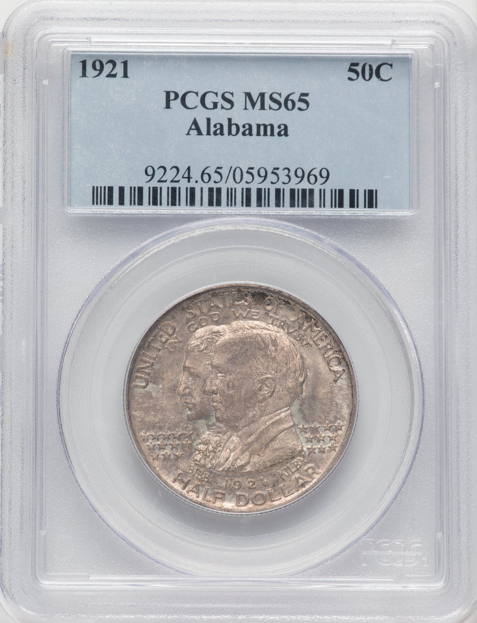 1921 50C Alabama Commemorative Silver PCGS MS65 (769772001)