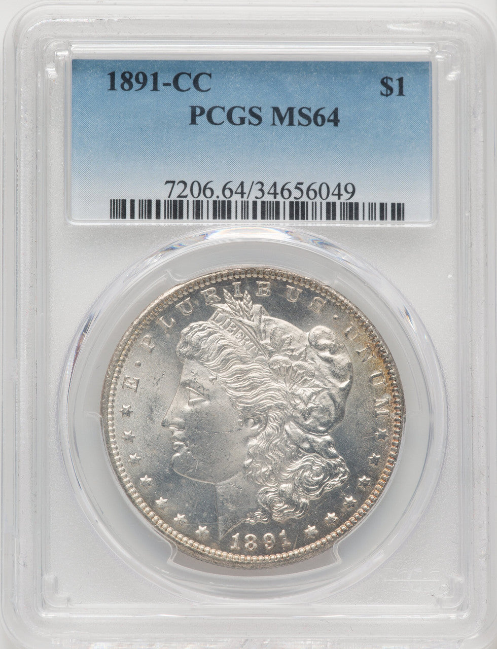 1891-CC $1 Morgan Dollar PCGS MS64 (769775007)