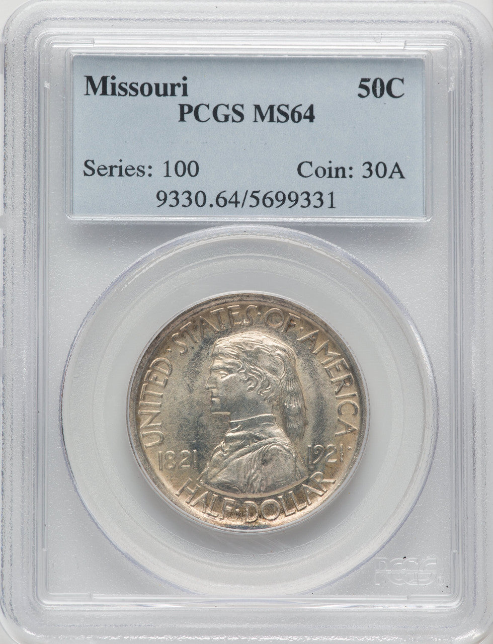 1921 50C Missouri Commemorative Silver PCGS MS64 (769772034)