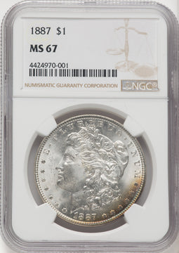 1887 $1 Morgan Dollar NGC MS67 (769775006)