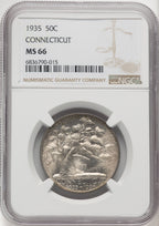1935 50C Connecticut Commemorative Silver NGC MS66 (769772021)