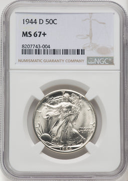 1944-D 50C Walking Liberty Half Dollar NGC MS67+ (762418030)